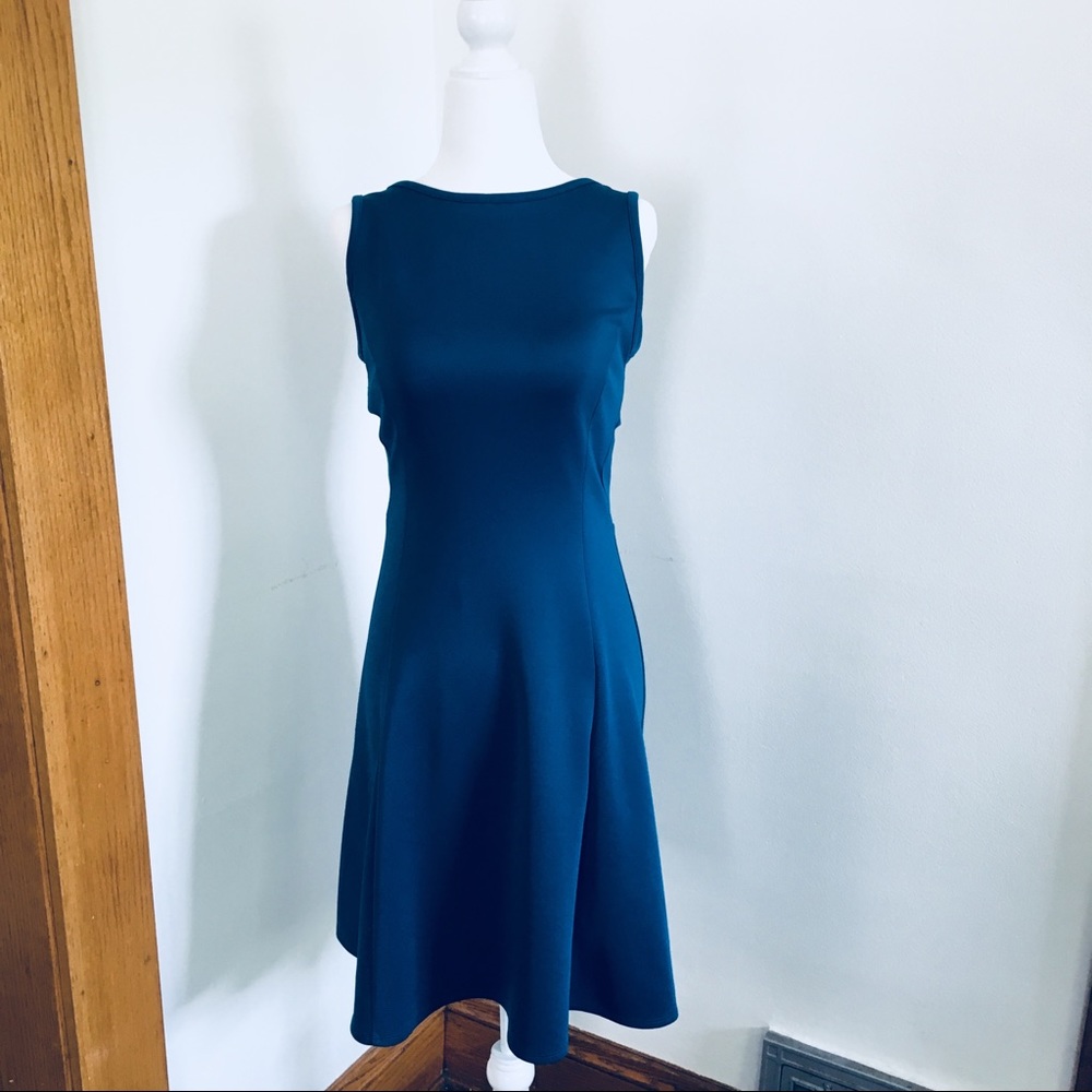 New York & Company Teal Professional Work Dress